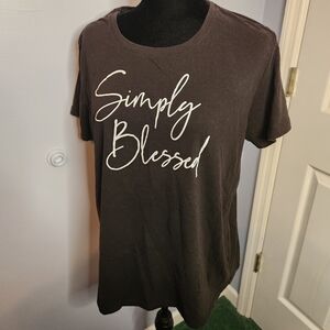 PositiviTees 2X(20w/22w) Simply Blessed Shirt